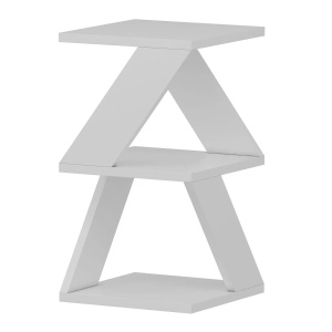 Hanah Home masa laterala, PAL melaminat 18mm, 30x30x50 cm, alb - Verificat A · Re-Bloom