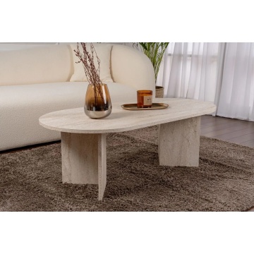 Hanah Home masuta de cafea 119x60x40 cm, PAL 18mm melaminat, travertin - Verificat A · Re-Bloom - Img 3