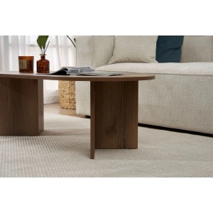 Hanah Home masuta de cafea, PAL melaminat, 119x60x40cm, Nuc - Verificat A · Re-Bloom - Img 5