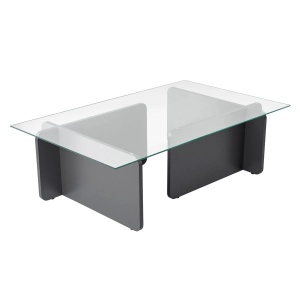 Hanah Home masuta de cafea, sticla temperata/PAL melaminat, 105x65x30 cm, grosime 18mm, antracit - Verificat A · Re-Bloom
