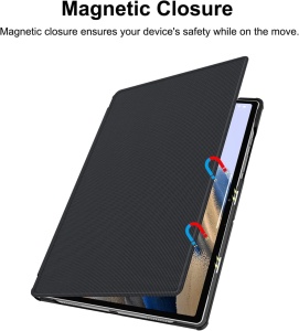 Husa de protectie magnetica pentru Samsung Galaxy Tab A8 Soke, TPU, gri, 10,5 inchi - Img 2