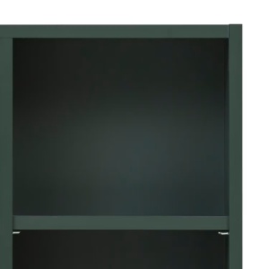 Kent dulap suspendat baie 67x48x16 cm, 1 usa, 2 rafturi, PAL verde padure/antracit, maner auriu - Verificat A · Re-Bloom - Img 4