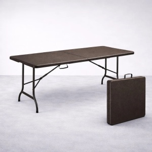 Kiwari Event masa plianta HDPE, cadru metalic ranforsat, 180x75x72cm, Maro - Verificat A · Re-Bloom - Img 5