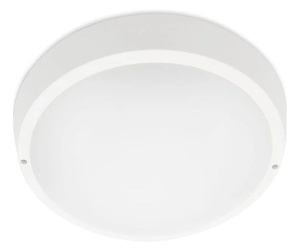 Lumare plafoniera LED 30W rotunda 320mm, 2100 lm, IP54, lumina alba calda, montaj tavan, plastic, alb - Verificat A · Re-Bloom