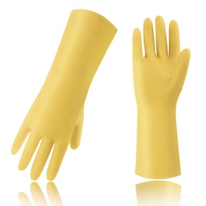 Manusi de lucru Andanda, cauciuc/latex, galben, marimea L