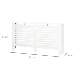 Masca pentru calorifer, MDF, alb, 172 x 19 x 81 cm, Resigilat, Grad A - Img 3
