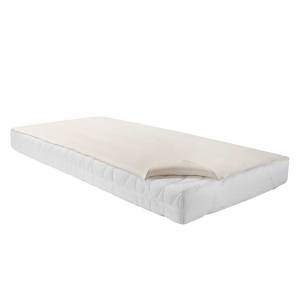 Molton protectie pentru saltea din bumbac 140x200 cm, alba - Verificat A · Re-Bloom - Img 1