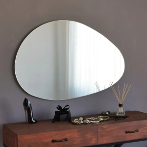 Oglinda decorativa de perete Re-Bloom Hanah Home, MDF 100%, 76x50x2.2 cm, montare perete, alb - Verificat A · Re-Bloom - Img 3