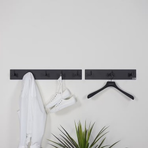 Oxnard II cuier perete 5 carlige 70x10x7 cm, metal vopsit pulbere, negru - Verificat A · Re-Bloom - Img 4