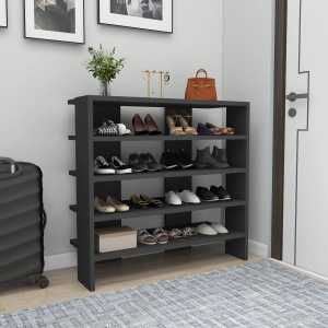Pantofar hol 72x75.6x31.4 cm, PAL melamina 100%, grosime 18mm, spatiu amplu depozitare, antracit - Verificat A · Re-Bloom - Img 2