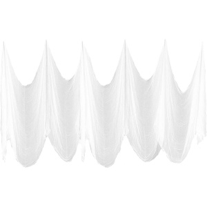 Panza de decor pentru Halloween Vohoney, tifon, alb, 5 x 2,15 m