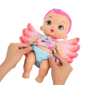 Papusa, Mattel, My Garden Baby Flamingo, Multicolor, Resigilat, Grad A - Img 3