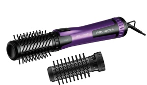 Perie rotativa cu aer cald Rowenta Brush Activ' CF9525F0, 1000W, 2 perii rotative, 2 trepte de temperatura si viteza, functie jet de aer rece, generator de ioni, invelis ceramic, rotire alternativa, lungime cablu 1.8m, negru & violet, Resigilat, Grad A - Img 3