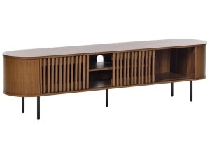 Produs Resigilat Comoda TV Re-Bloom Taroon, PAL/otel, 180x40x50 cm, picioare 20 cm, maro inchis - Verificat A - Img 5