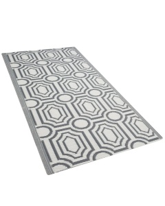 Produs Resigilat Covor de exterior Re-Bloom Bidar, polipropilena, 90x180 cm, grosime 0.5 cm, reversibil, gri - Verificat A - Img 2