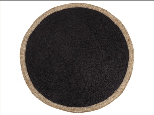 Produs Resigilat Covor rotund Re-Bloom Menemen, iuta, diametru 120 cm, maro/negru - Verificat A