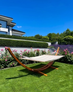 Produs Resigilat Hamac Re-Bloom Treviso, lemn zada/bumbac, 415x124x122 cm, 150 kg, 43 kg, bej/maro - Verificat A - Img 2