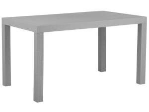 Produs Resigilat Masa de gradina Re-Bloom Fossano, plastic, 140x80x76 cm, 6 persoane, 100 kg, gri deschis - Verificat A