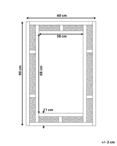 Produs Resigilat Oglinda de perete Re-Bloom Avrille, MDF/sticla acrilica, 60x90x2 cm, dreptunghiulara, orizontal/vertical, argintiu - Verificat A - Img 3
