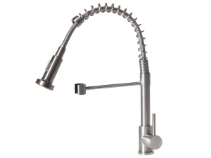 Produs Resigilat Robinet de bucatarie cu arc Re-Bloom Maihue, otel inoxidabil, 21x5x43 cm, kit montare inclus, argintiu - Verificat A - Img 6