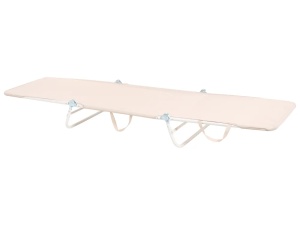 Produs Resigilat Sezlong rabatabil Re-Bloom Kastoria, plasa/PVC/otel, 52x185x20-80 cm, 120 kg, alb/bej - Verificat A - Img 4