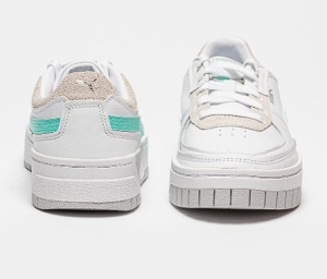 Puma, Pantofi sport cu garnituri din piele si piele intoarsa Cali Dream, Verde, Alb, 36, Resigilat, Grad A - Img 3