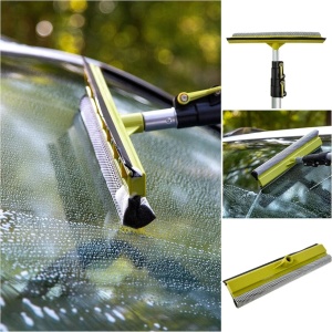 Racleta cu burete pentru geamuri compatibila cu manerul extensibil DocaPole, cauciuc/plastic, negru/galben - Img 4