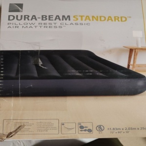 Saltea gonflabila Intex King Dura Beam, 203x183x25 cm, Resigilat, Grad A - Img 2