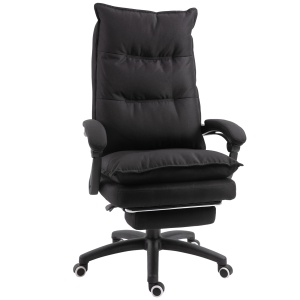 Scaun birou ergonomic cu masaj, 6 puncte, inaltime reglabila, textil in, Negru - Verificat A · Re-Bloom