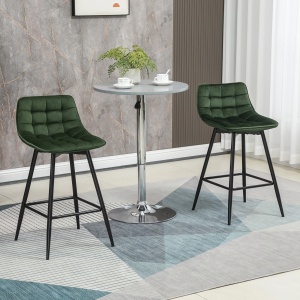 Set 2 scaune de bar Re-Bloom, poliester/metal, 45x47x84 cm, sezut 61 cm, suport picioare 23 cm, 120 kg, verde/negru - Verificat A · Re-Bloom - Img 2