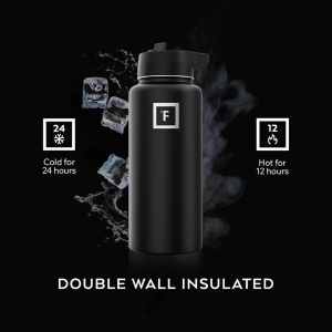 Set 2 Sticle termice 1800 & 950 ml, otel inoxidabil IRON °FLASK, 3 capace, rece 24 ore / cald 12 ore, izolata, roz/albastru deschis, fara BPA, - Img 4