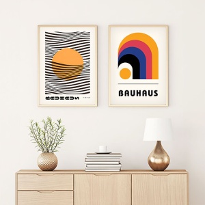 Set 2 tablouri decorative Re-Bloom, lemn masiv/MDF, multicolor, 50 x 70 cm - Img 2
