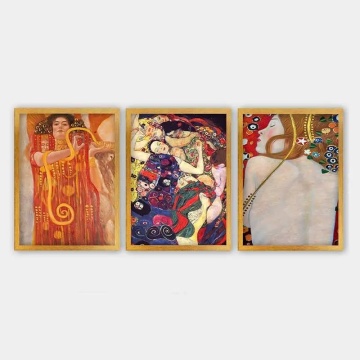 Set 3 tablouri decorative canvas, 3x55x75 cm, panza/lemn, multicolor - Verificat A · Re-Bloom - Img 3