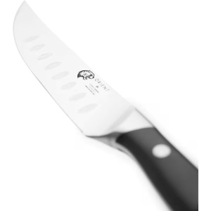Set cutite pentru friptura, 4 piese, 13 cm, fara zimtare, din otel inoxidabil german X50 Ultra +, negru, Resigilat, Grad A - Img 2