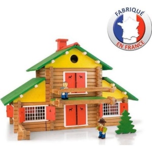 Set de constructie Jeujura - Mein Holzchalet, 240 piese, Resigilat, Grad A - Img 2