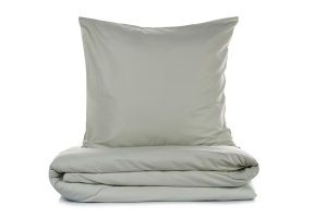 Set husa pilota + fata de perna, bumbac ranforce 100%, 155x220 cm + 80x80 cm, verde salvie - Verificat A · Re-Bloom - Img 1