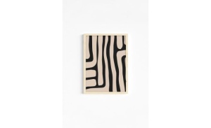 Set tablou decorativ Re-Bloom, 3 piese, MDF/lemn masiv, bej/negru, 50 x 70 cm - Img 4