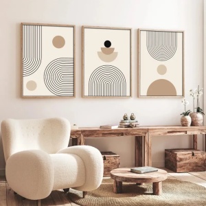 Set tablou decorativ Re-Bloom, 3 piese, MDF/lemn masiv, multicolor, 35 x 50 cm - Img 2