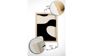 Set tablou decorativ Re-Bloom, MDF/lemn masiv, alb/natur/negru, 50 x 70 cm - Img 2