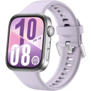 Smartwatch HUAWEI Watch Fit 4, Silver Body with Purple Fluoroelastomer Strap, Resigilat, Grad B