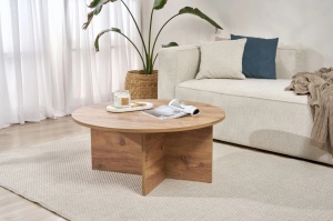 Soleil Atlantic masa cafea living 90x90x40 cm, PAL 18mm, finisaj pin atlantic, design contemporan - Verificat A · Re-Bloom - Img 3