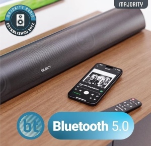 Soundbar cu Subwoofer integrat, Majority, Snowdon, 2.1, Bluetooth, PC, Wireless, AUX, 120 W, negru, Resigilat, Grad A - Img 3