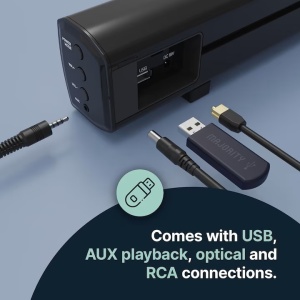 Soundbar Majority, Bowfell, Bluetooth, PC, Wireless, AUX, 50 W, negru, Resigilat, Grad A - Img 2