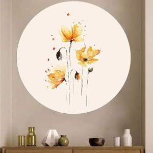 Sticker autoadeziv Re-Bloom, model floral, vinil, multicolor, 78 cm