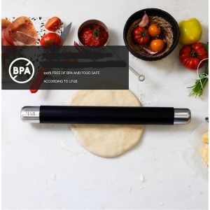 Sucitor pentru bucatarie sau cofetarie din silicon, DOLCE MARE, 35 cm x 4 cm, Negru, Resigilat, Grad A - Img 2
