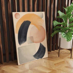 Tablou decorativ canvas, 70x100 cm, panza/lemn, multicolor - Verificat A · Re-Bloom - Img 3
