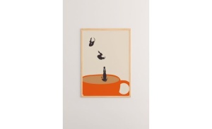 Tablou decorativ Re-Bloom, lemn masiv/MDF, multicolor, 33 x 48 cm, Resigilat, Grad B