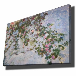 Tablou decorativ Re-Bloom, lemn masiv/panza, multicolor, 70 x 100 cm - Img 1