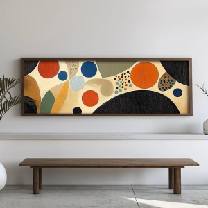 Tablou decorativ Re-Bloom, MDF/lemn masiv, multicolor, 40 x 120 x 3,5 cm - Img 2