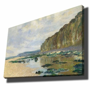 Tablou decorativ Re-Bloom, model peisaj, panza/lemn, multicolor, 70 x 100 cm
